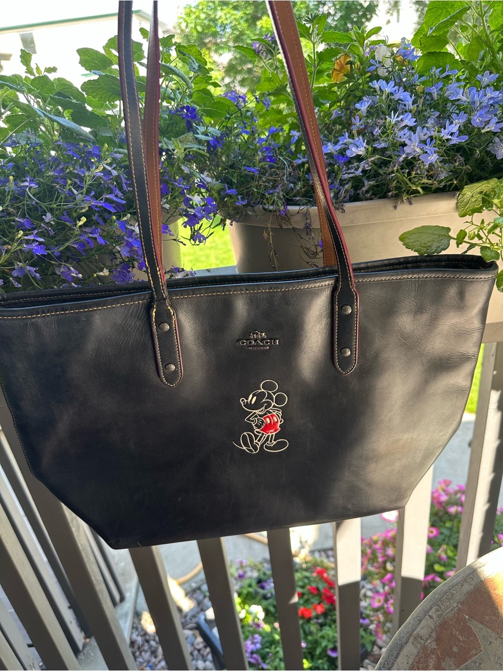 Limited Edition Coach x Disney black leather tote bag